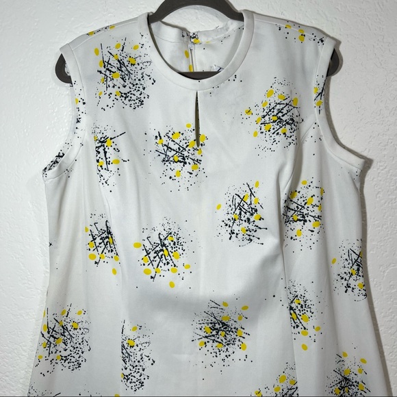 Vintage 60s 70s abstract floral shift dress. Size 16 - Picture 8 of 10